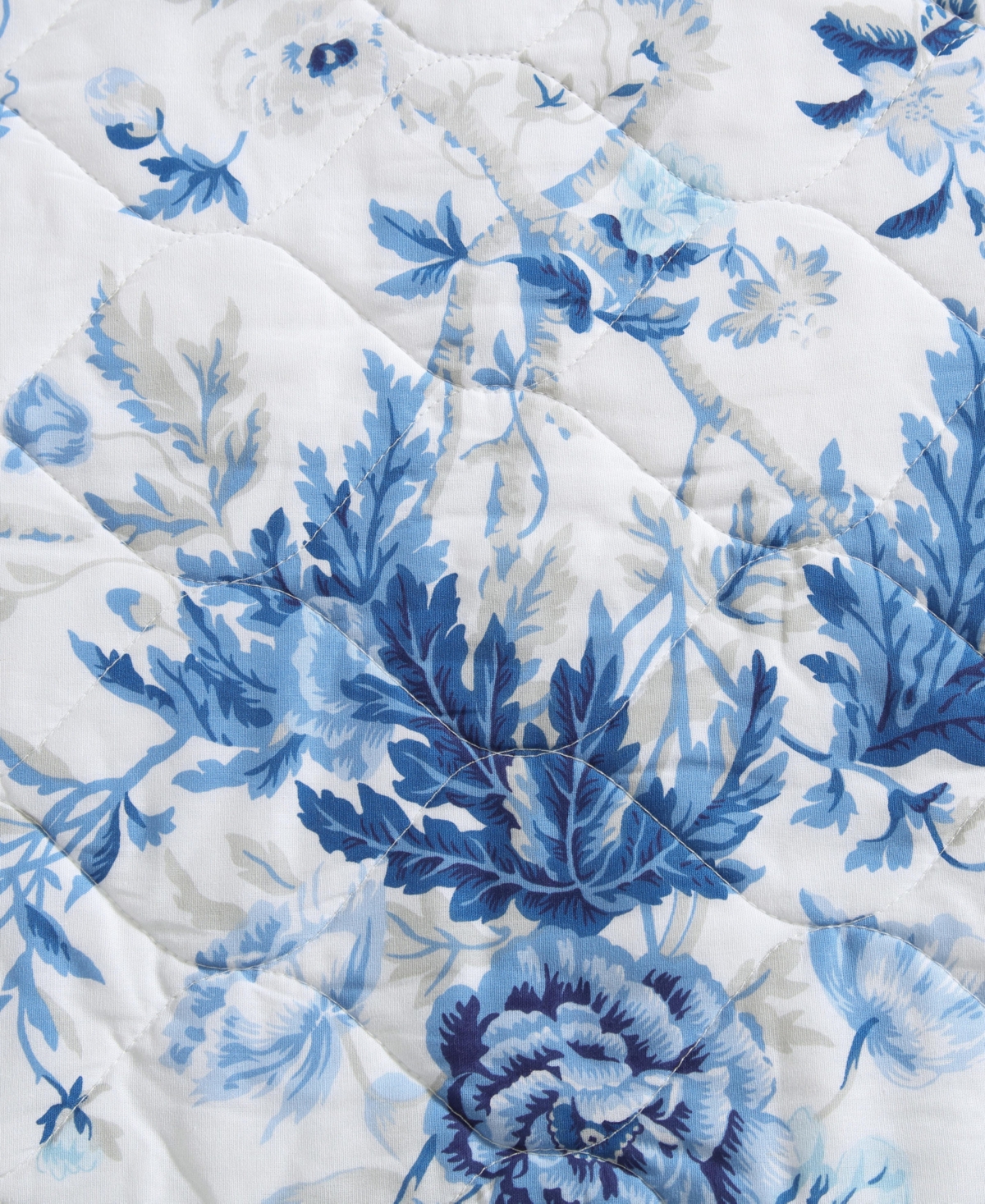 Laura Ashley Breezy Floral Reversible 3-Pc. Quilt Set