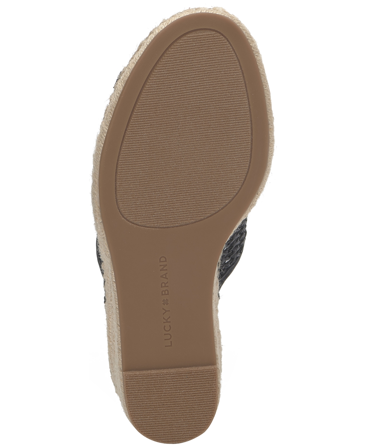 Lucky Brand Cabriah Espadrille Platform Wedge Slide Sandal In Black