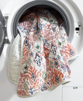 Ikat Tropics Reversible 3-Pc. Quilt Set, Full/Queen