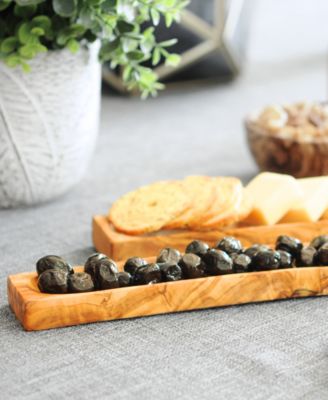 Olive Wood Cheese Olive Plate