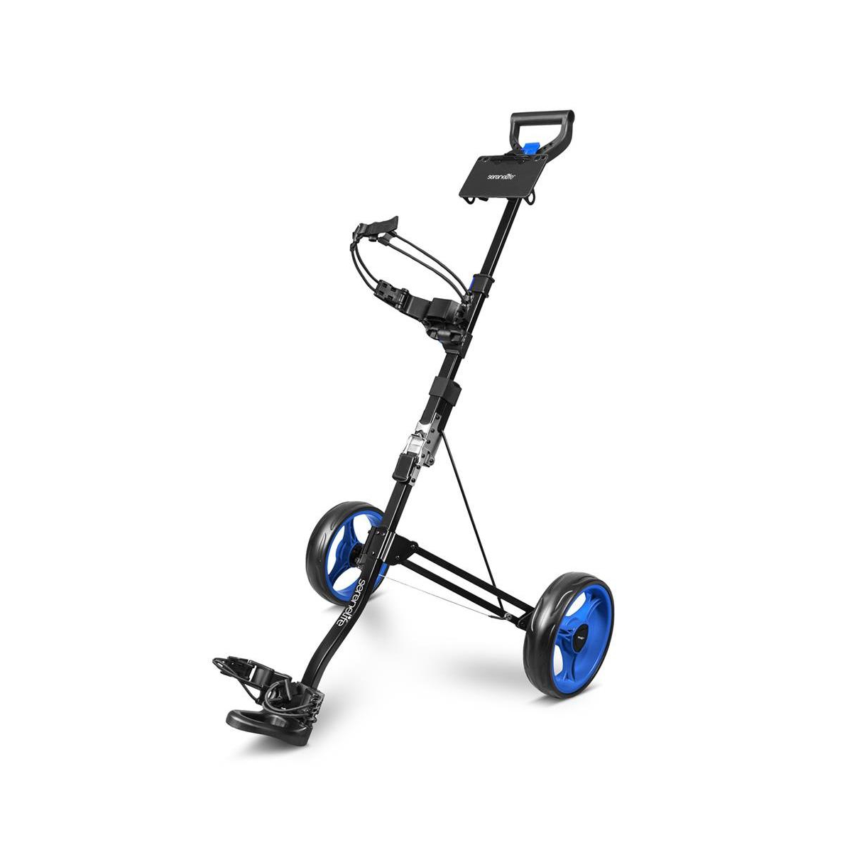Foldable 2-Wheel Golf Push Cart, Aluminum Pull Cart - Black