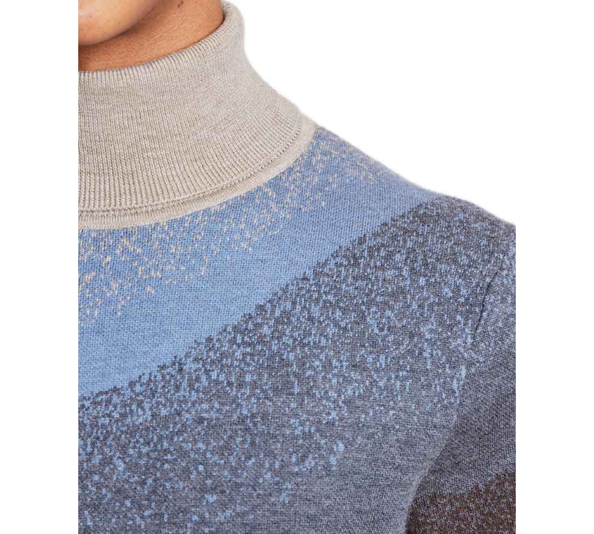 Paisley & Gray Men's Slim Fit Long Sleeve Multicolor Turtleneck Sweater