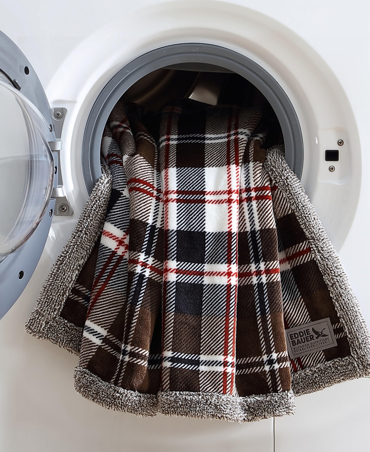 Eddie Bauer Parkwood Plaid Plush Throw, 70" X 50"