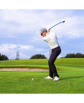 7 Iron Golf Club Swing Trainer Stick for Right Handed Men, Black/Blue