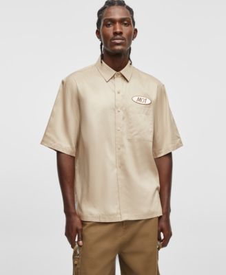 Mode of One - Men's Short-Sleeve Button-Front Patch Pocket Shirt