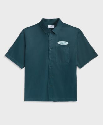 Men's Short-Sleeve Button-Front Patch Pocket Shirt, Exclusively at Macy's
