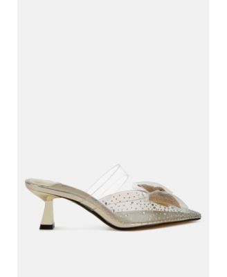 Freja Embellished Bow Kitten Heels