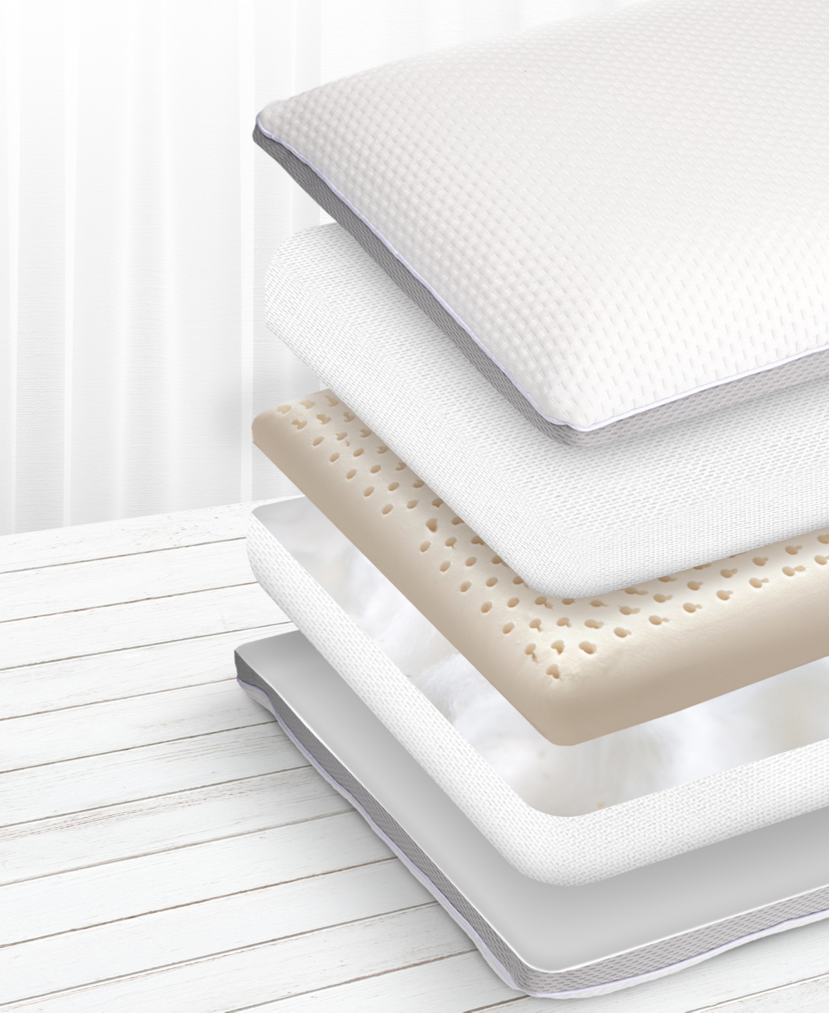 Cheer Collection Dual-sided Latex Foam Pillow, Standard In White