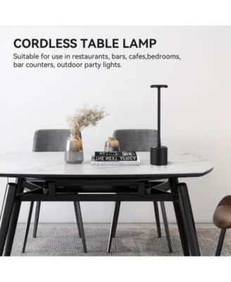 Litake Black Table Lamp,3 Color Stepless Dimming Cordless Table Lamp,Portable LED Desk Lamp,5000mAh Battery Operated Bedside Lamp for Nightstand,Restaurant,Bar,Camping,Cofe,Outdoor Light 1 Pack