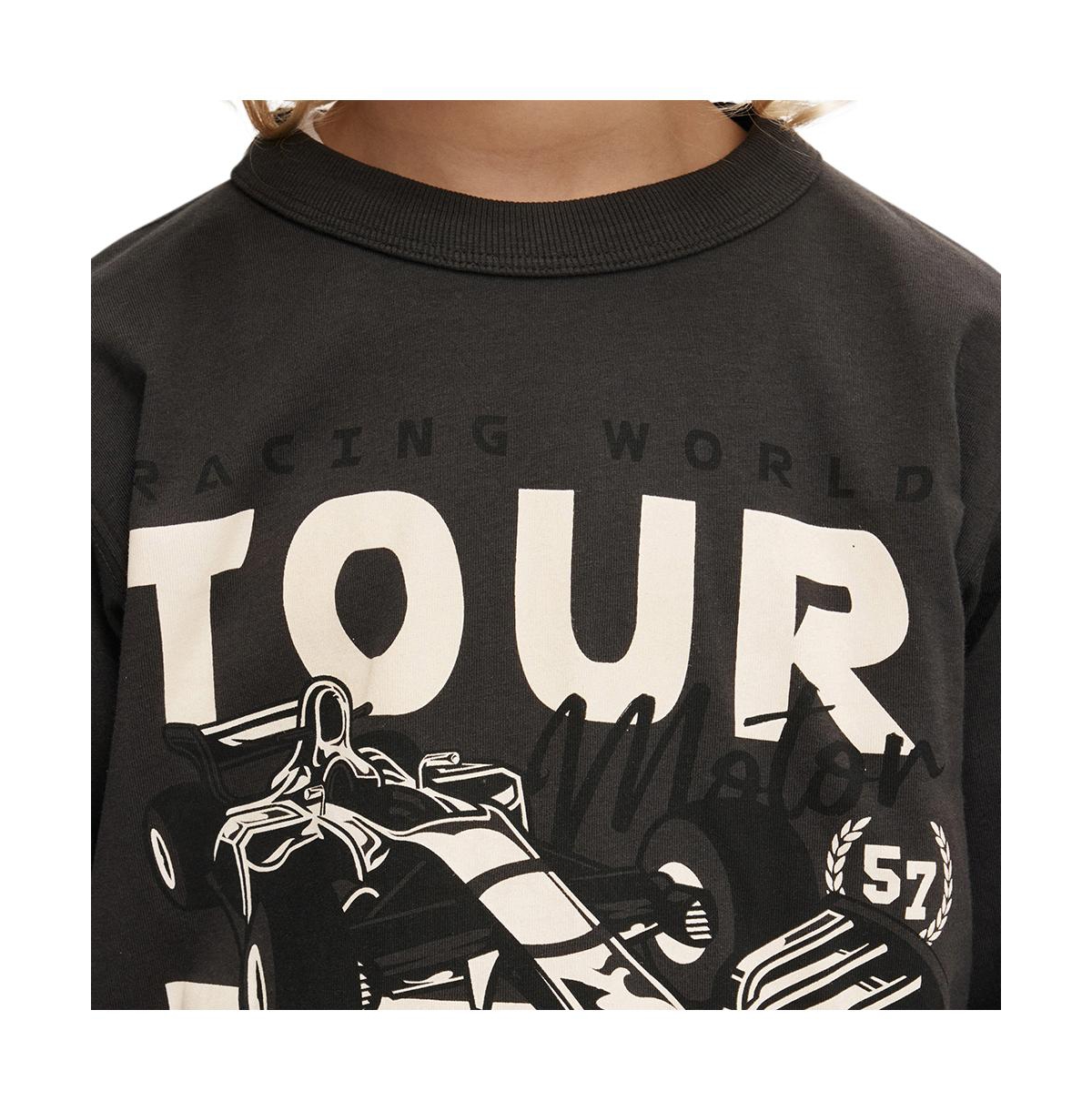 Cotton On Boys Little/Big Long Sleeve Jonny Tee -racing world tour