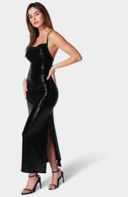 Women's Spaghetti Gown Long Slim Dress