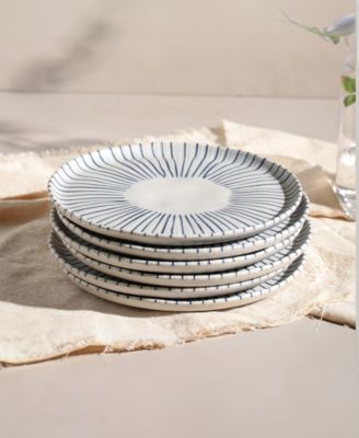 Elemento Stoneware Dessert Plates, Set of 6
