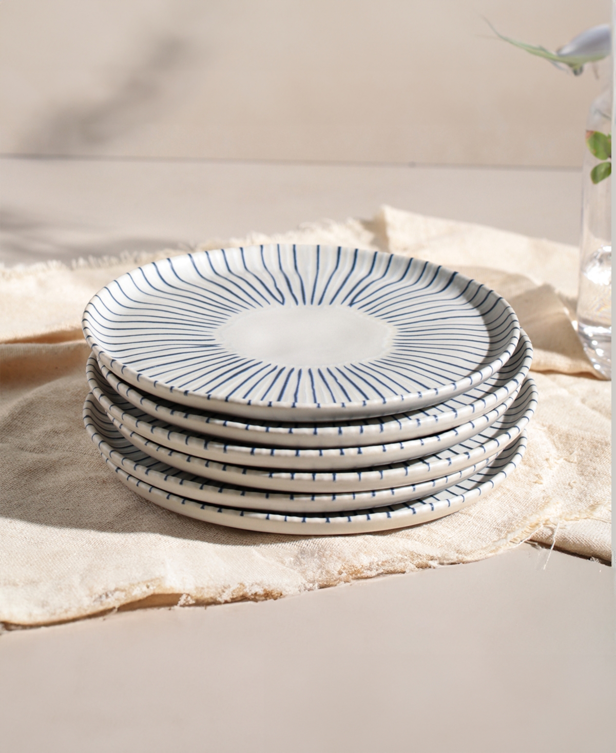 Porto Brasil Elemento Stoneware Dessert Plates, Set Of 6 In Elemento