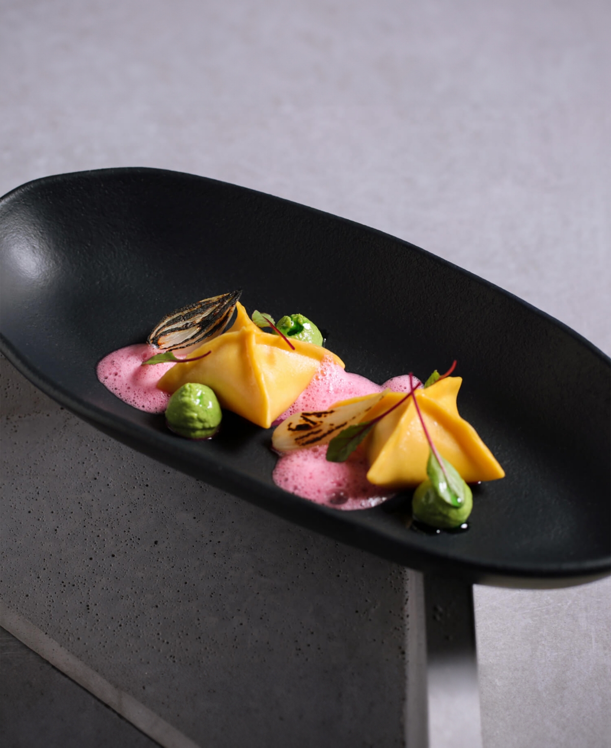 Porto Brasil Stoneware Large Deep Oval Platters, Set Of 4 In Matte Black