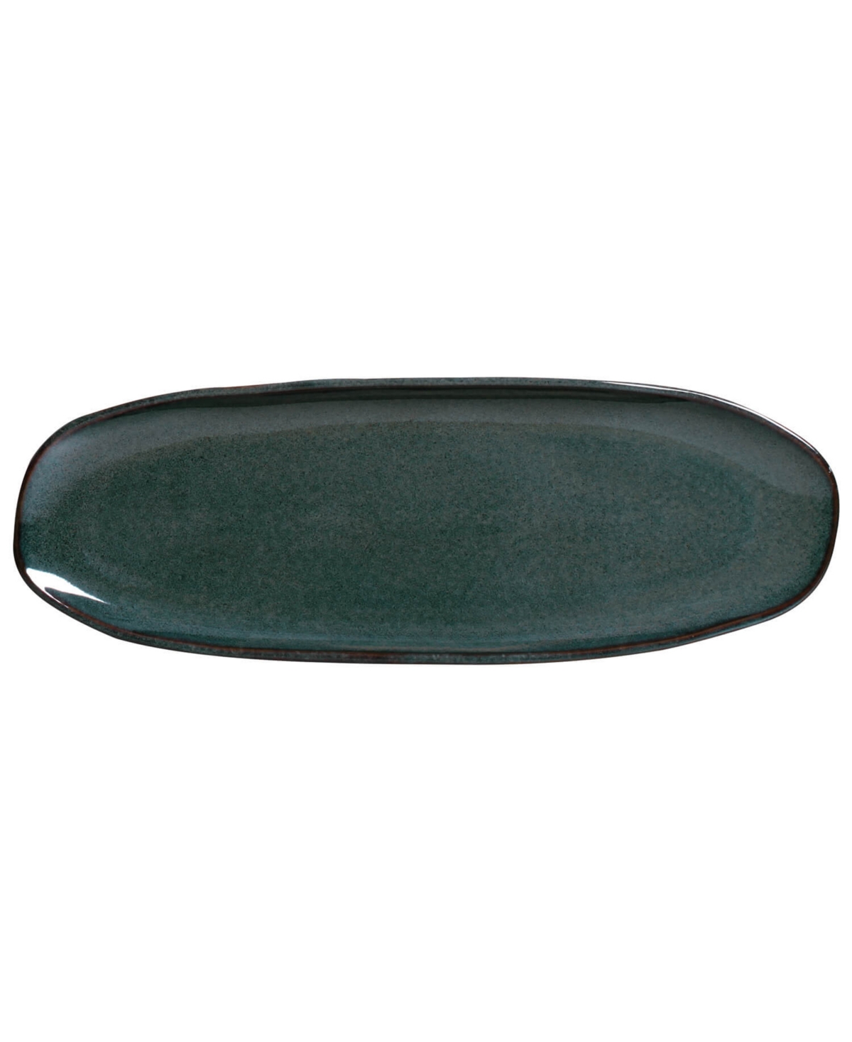 Porto Brasil 14.17" Stoneware Large Shallow Oval Platters, Set Of 4 In Oceano