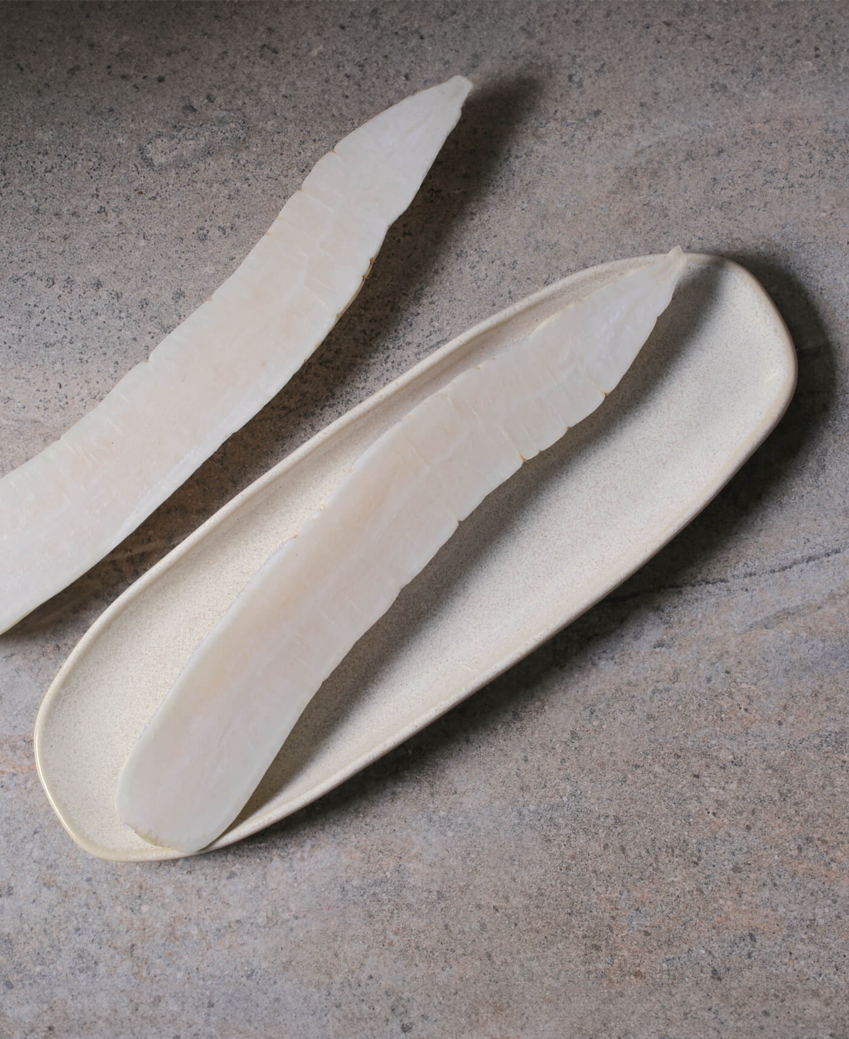 Porto Brasil 14.17" Stoneware Large Shallow Oval Platters, Set Of 4 In Latte