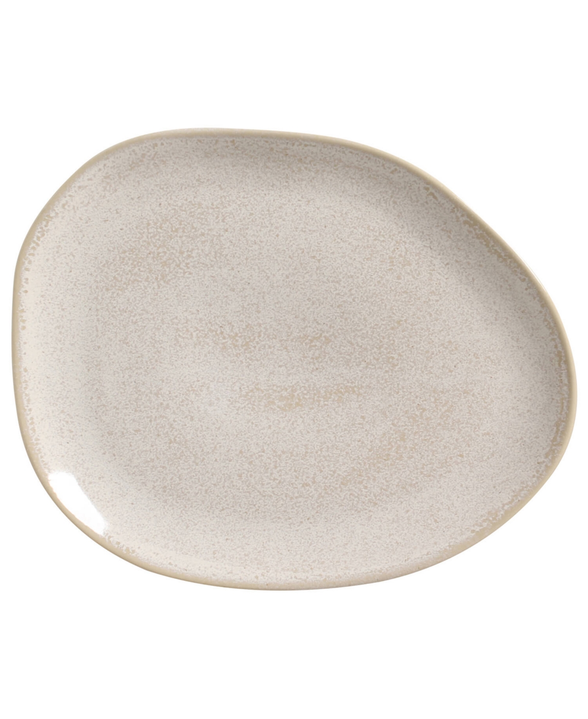 Porto Brasil Stoneware Oval Dinner Plates, Set Of 6 In Latte