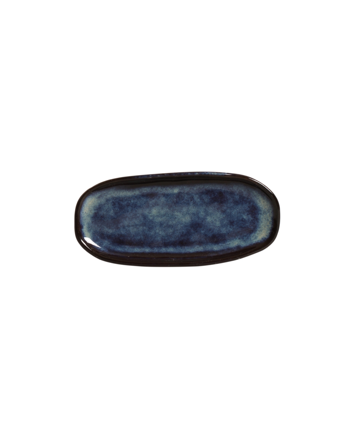 Porto Brasil Stoneware Shallow Oval Platters, Set Of 4 In Denim