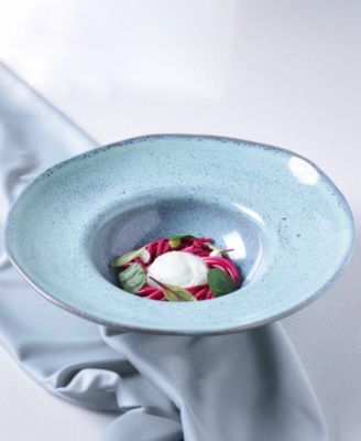 11.02" Stoneware Deep Rim Plates, Set of 4