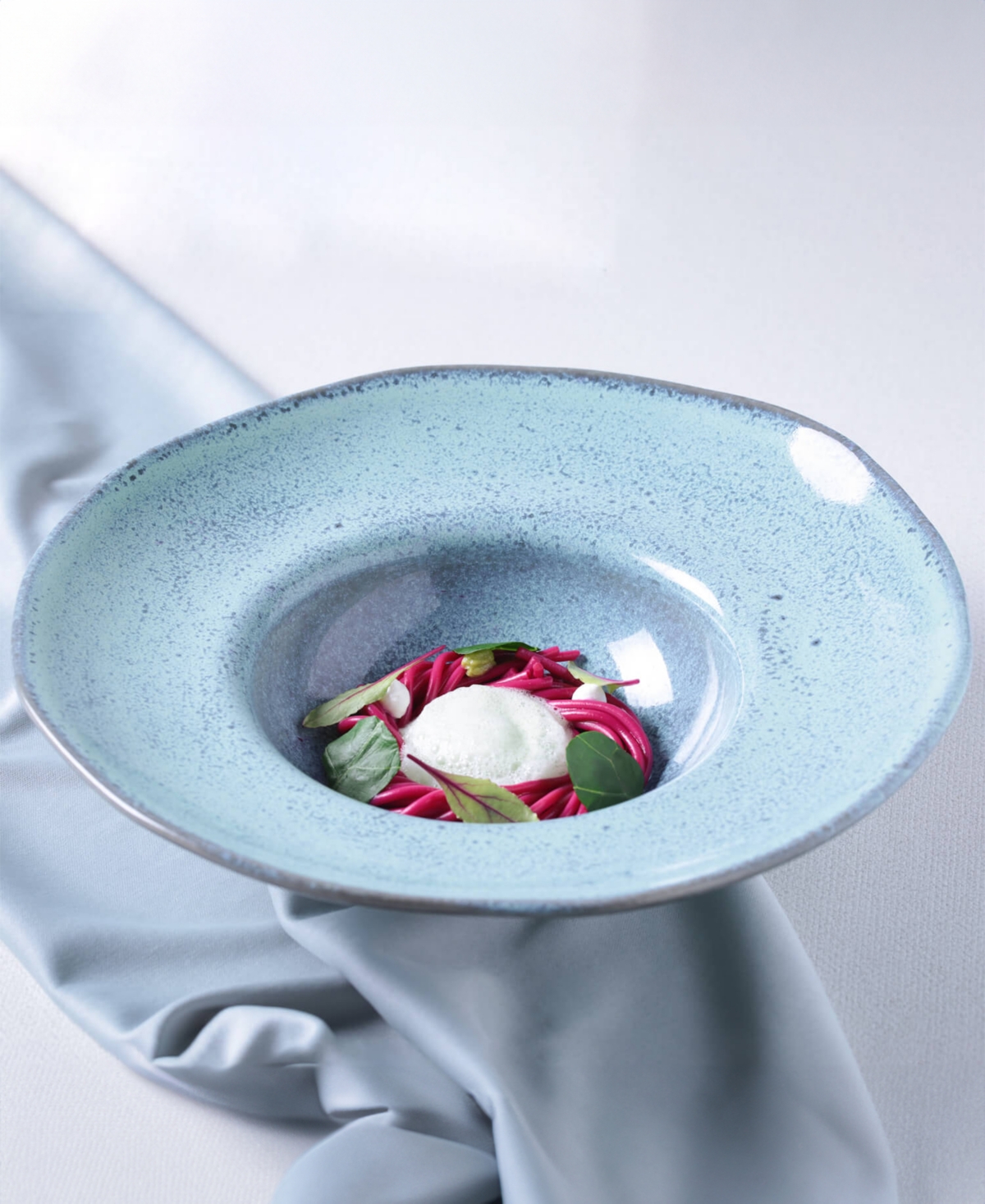 Porto Brasil 11.02" Stoneware Deep Rim Plates, Set Of 4 In Breeze