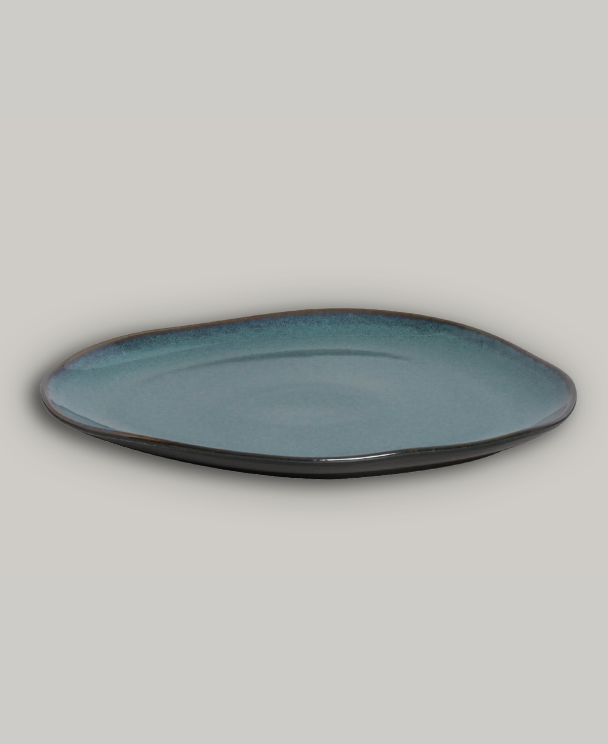 Porto Brasil Stoneware Oval Dinner Plates, Set Of 6 In Oceano