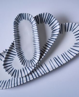 Elemento Stoneware Shallow Oval Platters, Set of 4