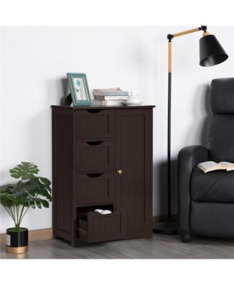 1Pc Wooden Cabinet 4 Drawers Cabinet Storage