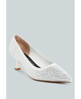 Vimto Breathable Flyknit Rhinestone Pumps