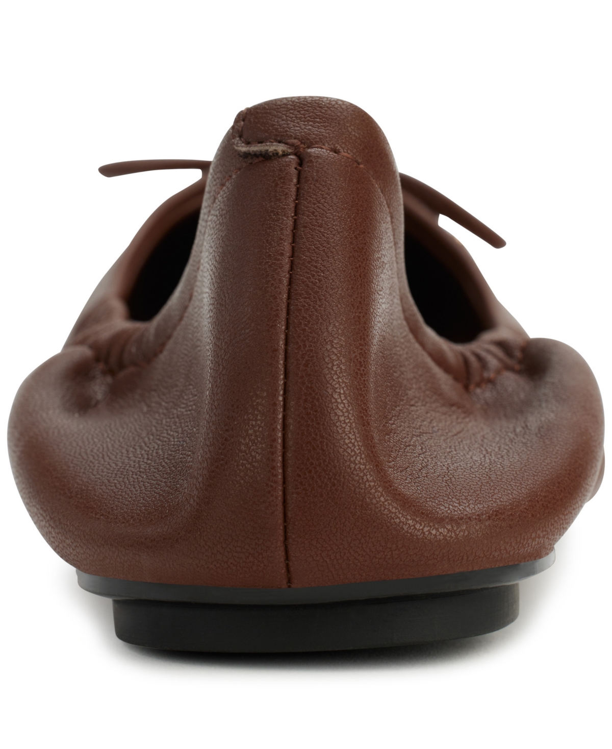 Karl Lagerfeld Velma Womens Bow Man Made Flat Shoes In Cognac
