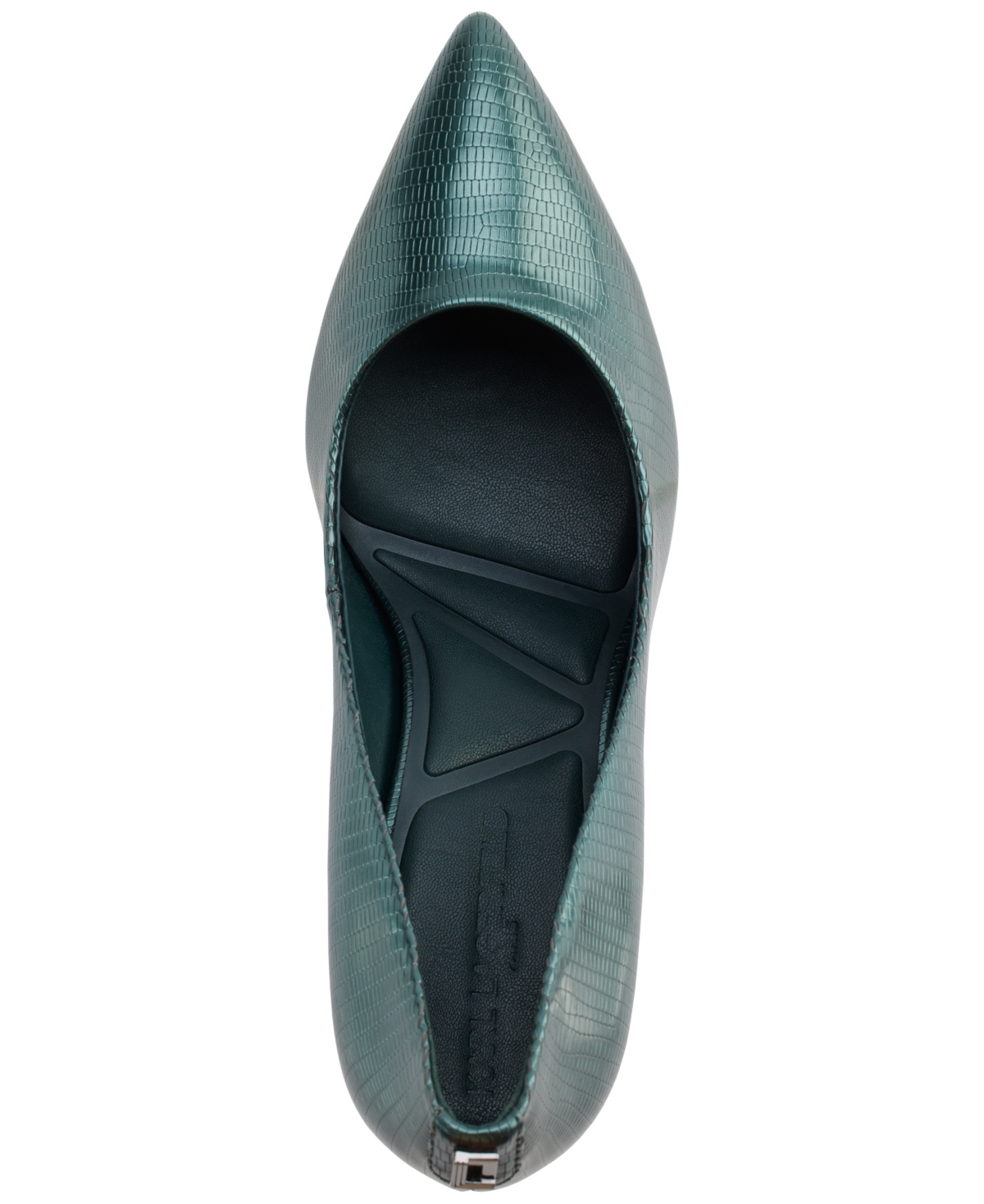 Karl Lagerfeld Paris Royale Pointed Toe Pump In Forest Green