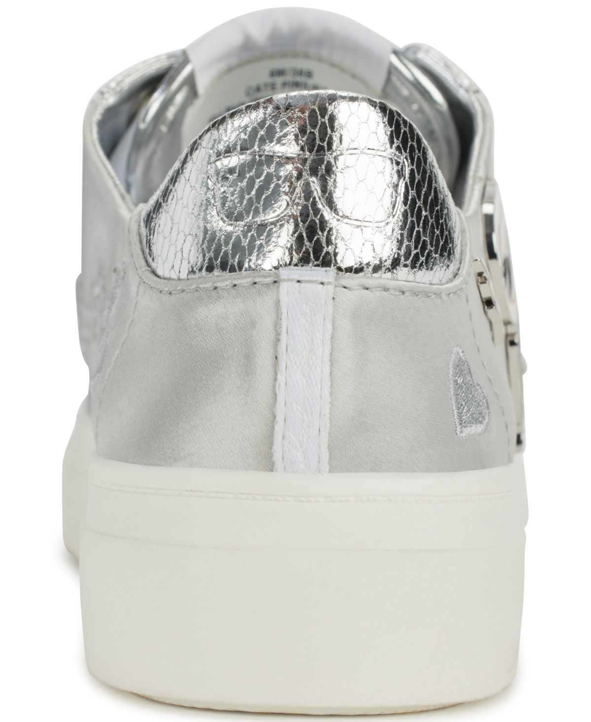 Shop Karl Lagerfeld Women's Cate Pins Lace-up Sneakers In Silver