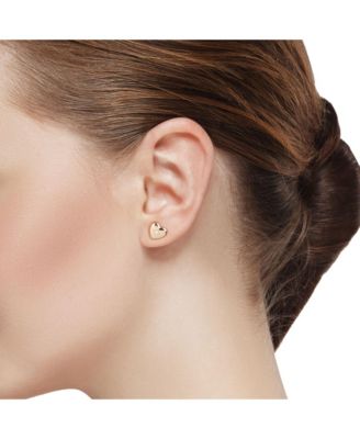 Cubic Zirconia Heart Moon Star Hoop Stud Earring Set