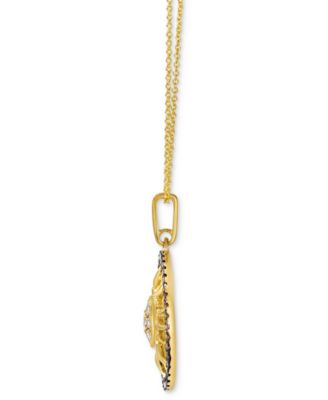 Nude Diamond & Chocolate Diamond Pendant Necklace (1/2 ct. t.w.) in 14k Honey Gold