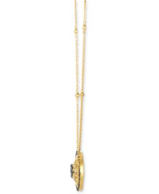 Nude Diamond & Chocolate Diamond Filigree Pendant Necklace (3/4 ct. t.w.) in 14k Honey Gold