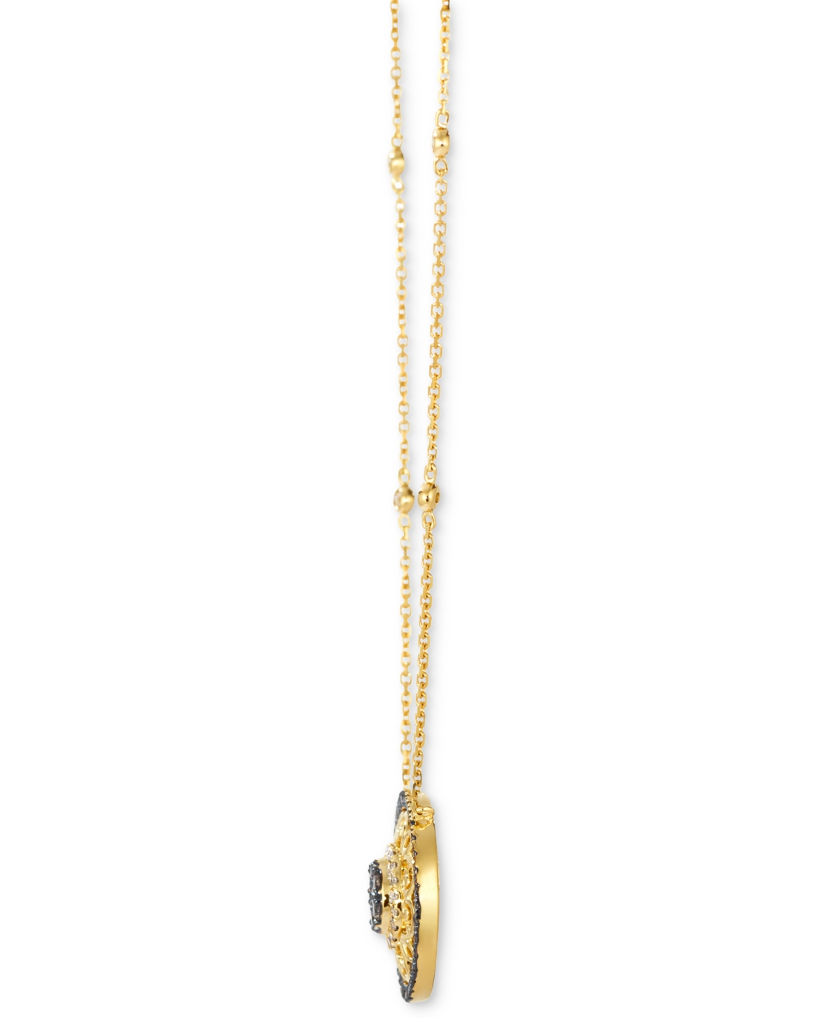 Le Vian Nude Diamond & Chocolate Diamond Filigree Pendant Necklace (3/4 Ct. T.w.) In 14k Honey Gold In 14k Honey Gold Adjustable Necklace