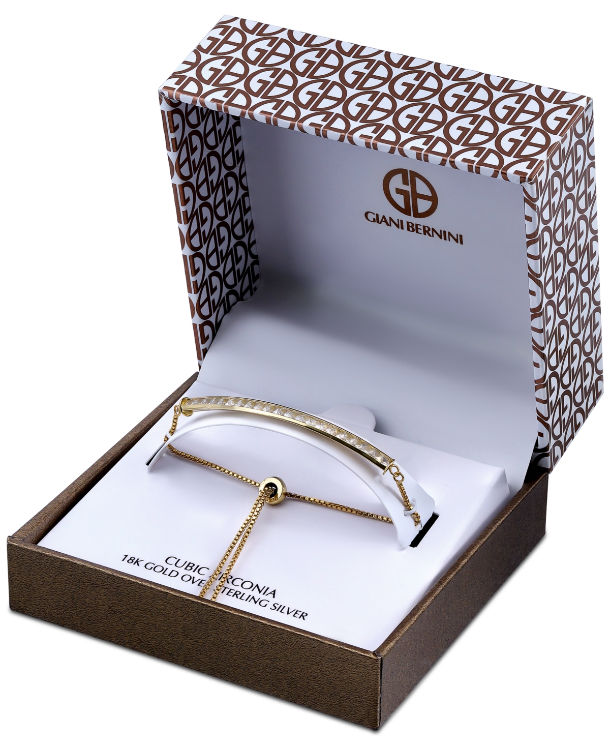 GIANI BERNINI CUBIC ZIRCONIA BAR BOLO BRACELET, CREATED FOR MACY'S 
