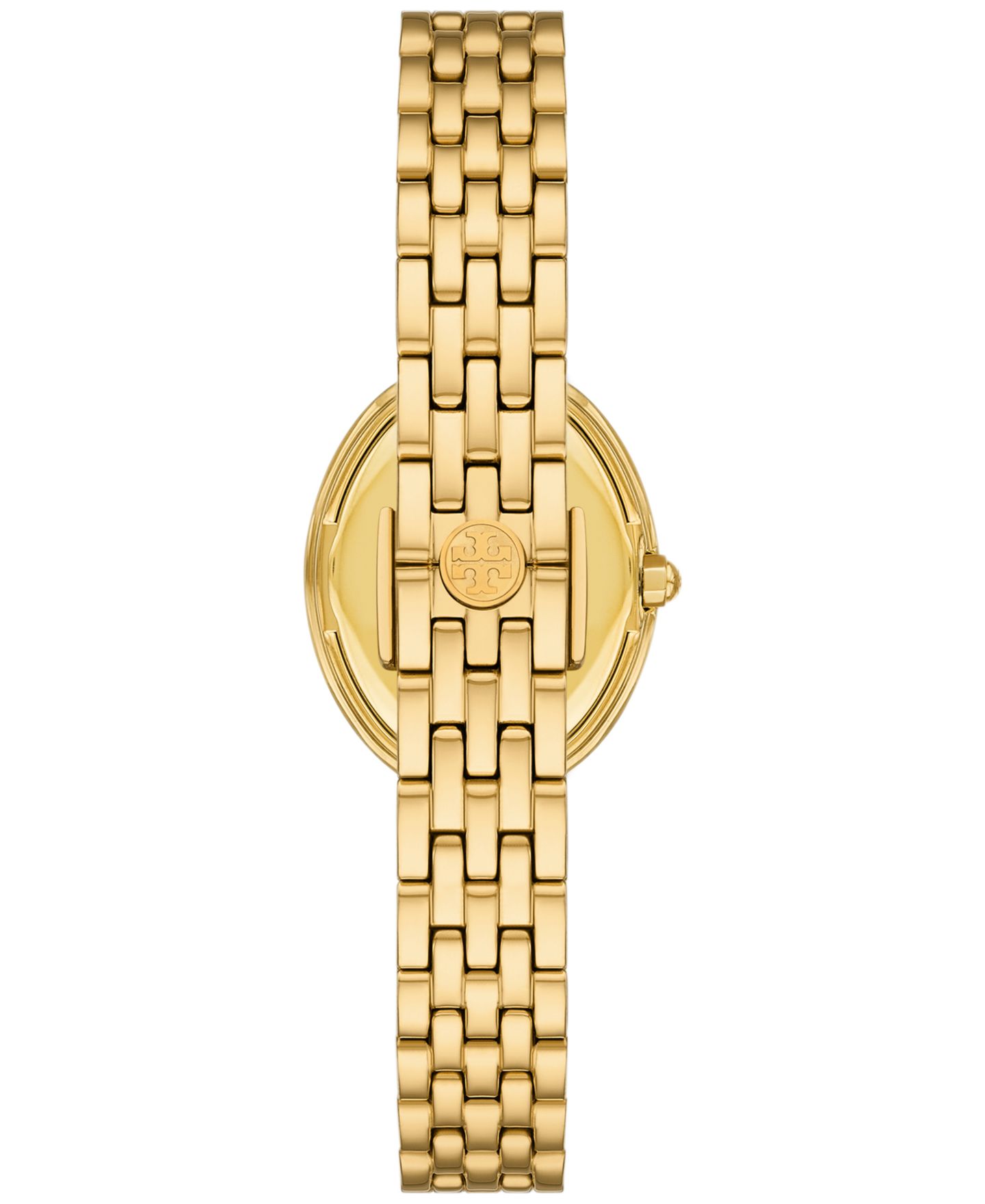 Женские часы Tory Burch The Oval Gold-Tone Stainless Steel Bracelet Watch 28mm — фото 3