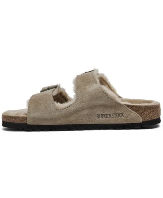 Women's Arizona Shearling Suede Leather Sandals from Finish Line