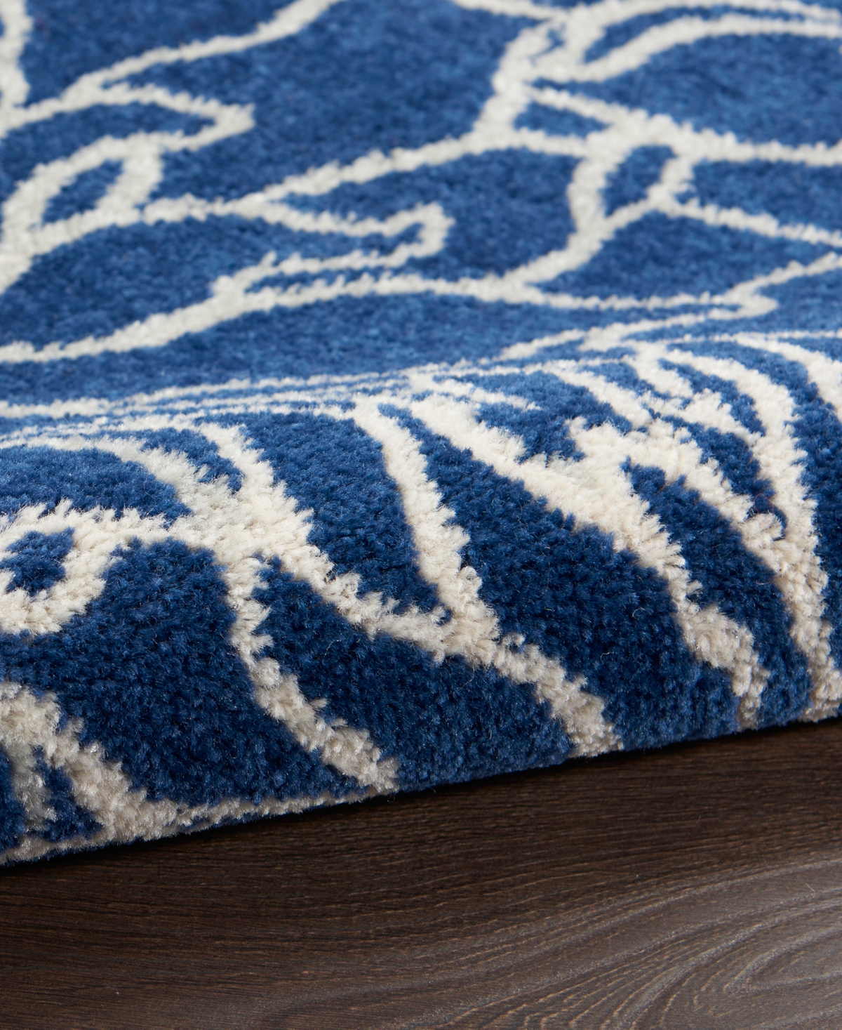 Nourison Home Passion Psn17 2'2"x7'6" Runner Area Rug In Navy,ivory
