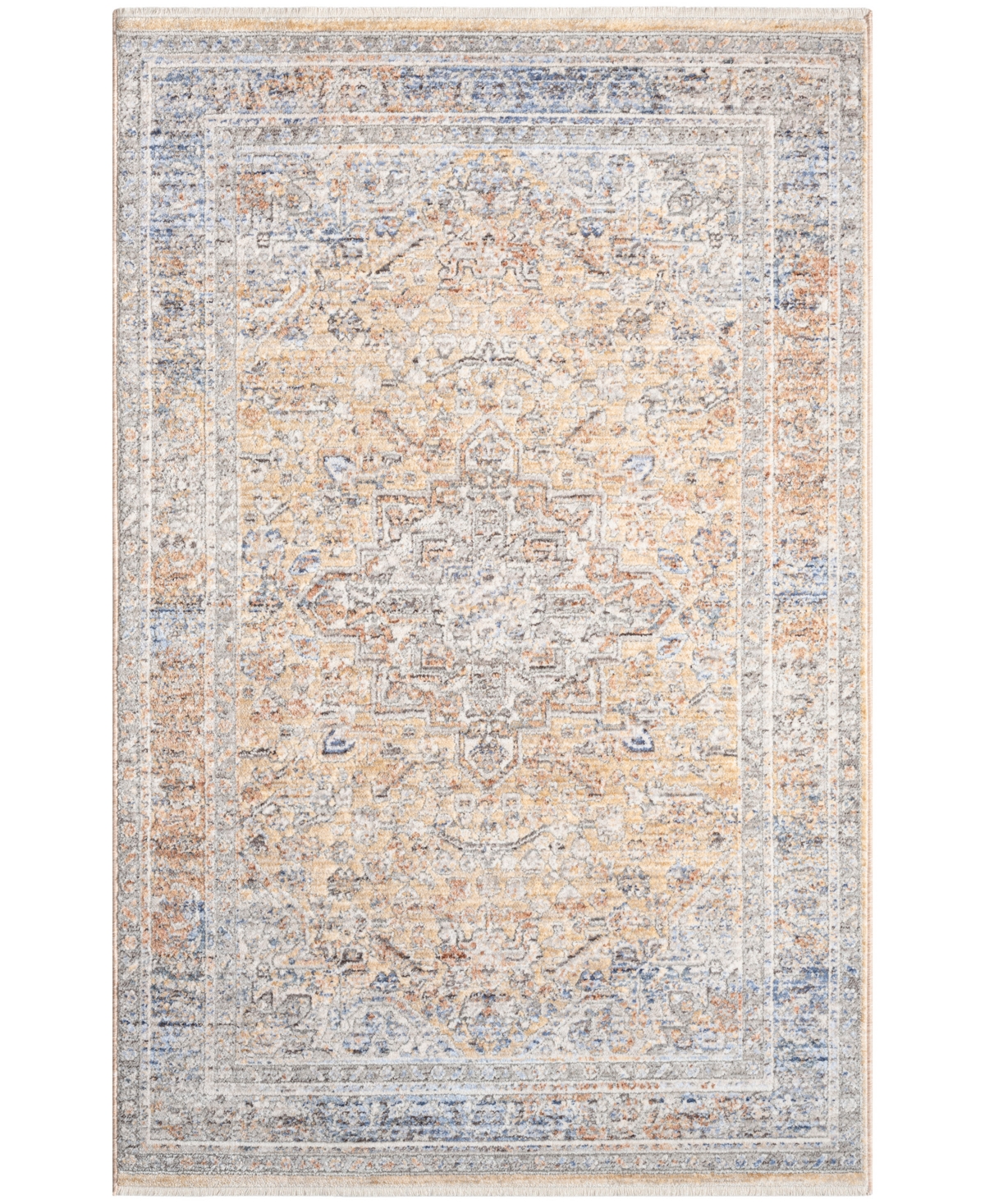 Nourison Home Elegant Heirlooms Elh01 3'3"x5'3" Area Rug In Gray,gold