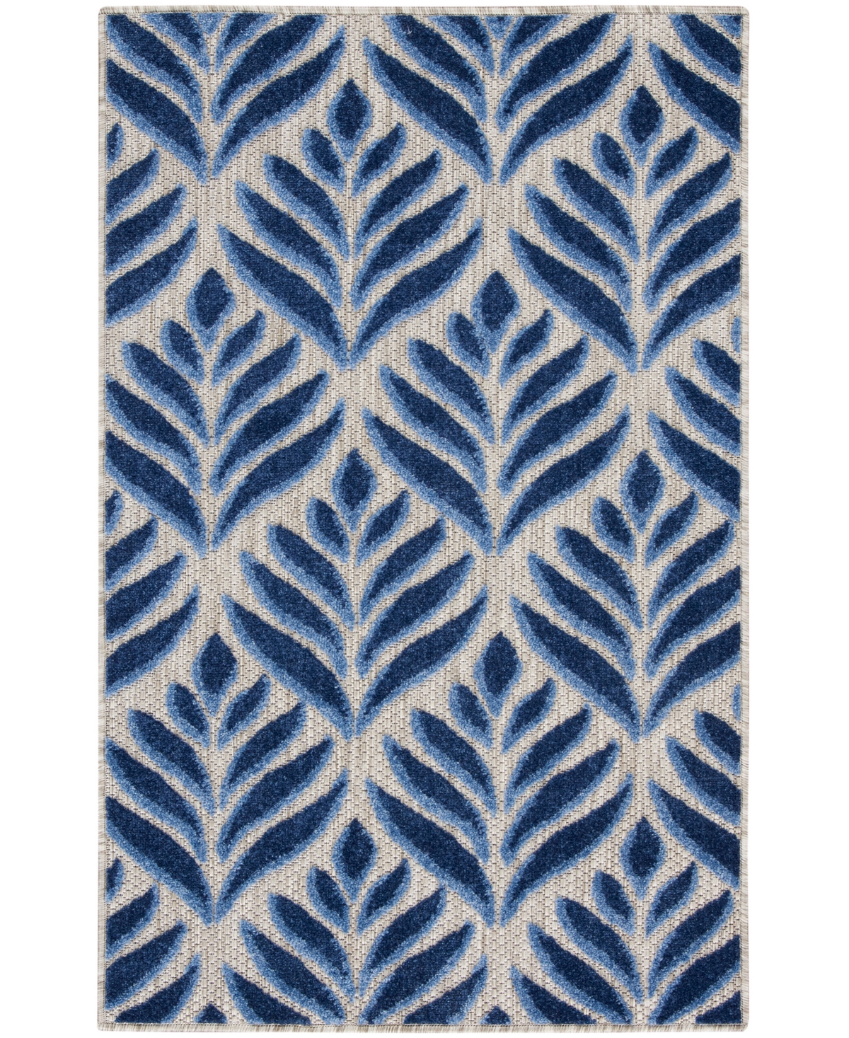 Nourison Home Aloha Alh35 2'8"x4' Area Rug In Blue