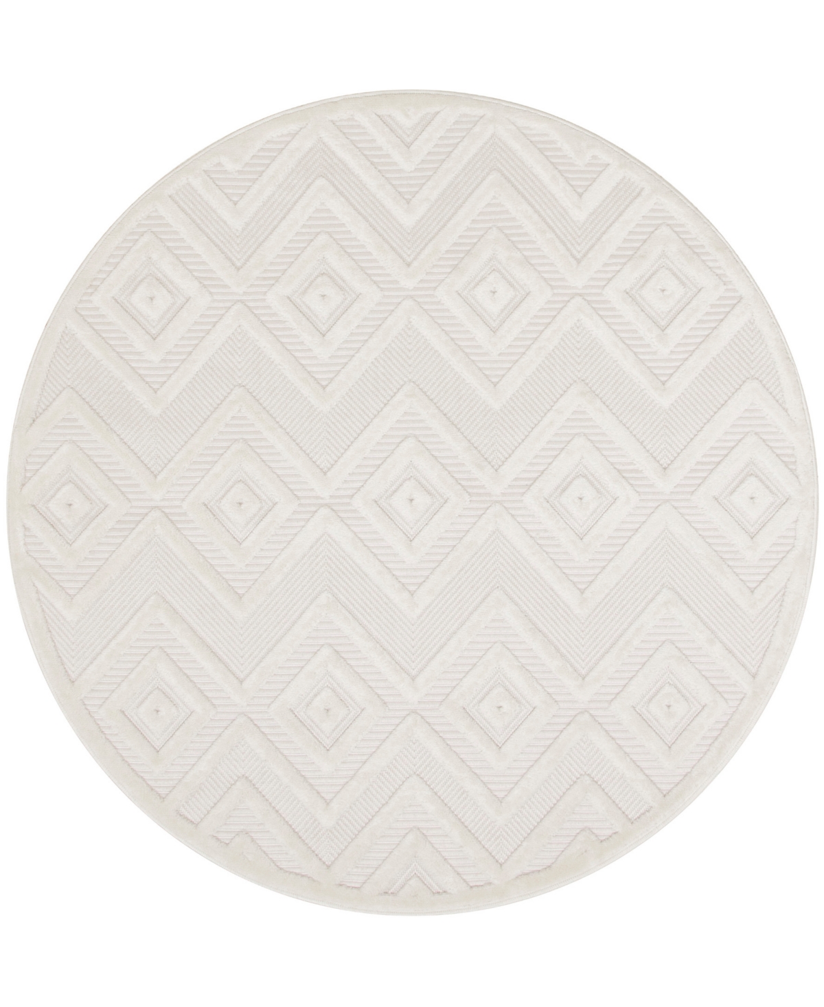 Nourison Home Versatile Nrv01 5'x5' Round Area Rug In Ivory