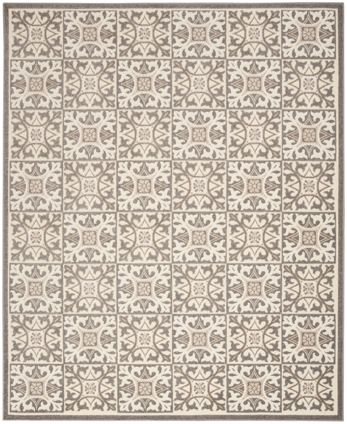 Nourison Home Aloha Alh34 7'x10' Area Rug In Ivory,gray