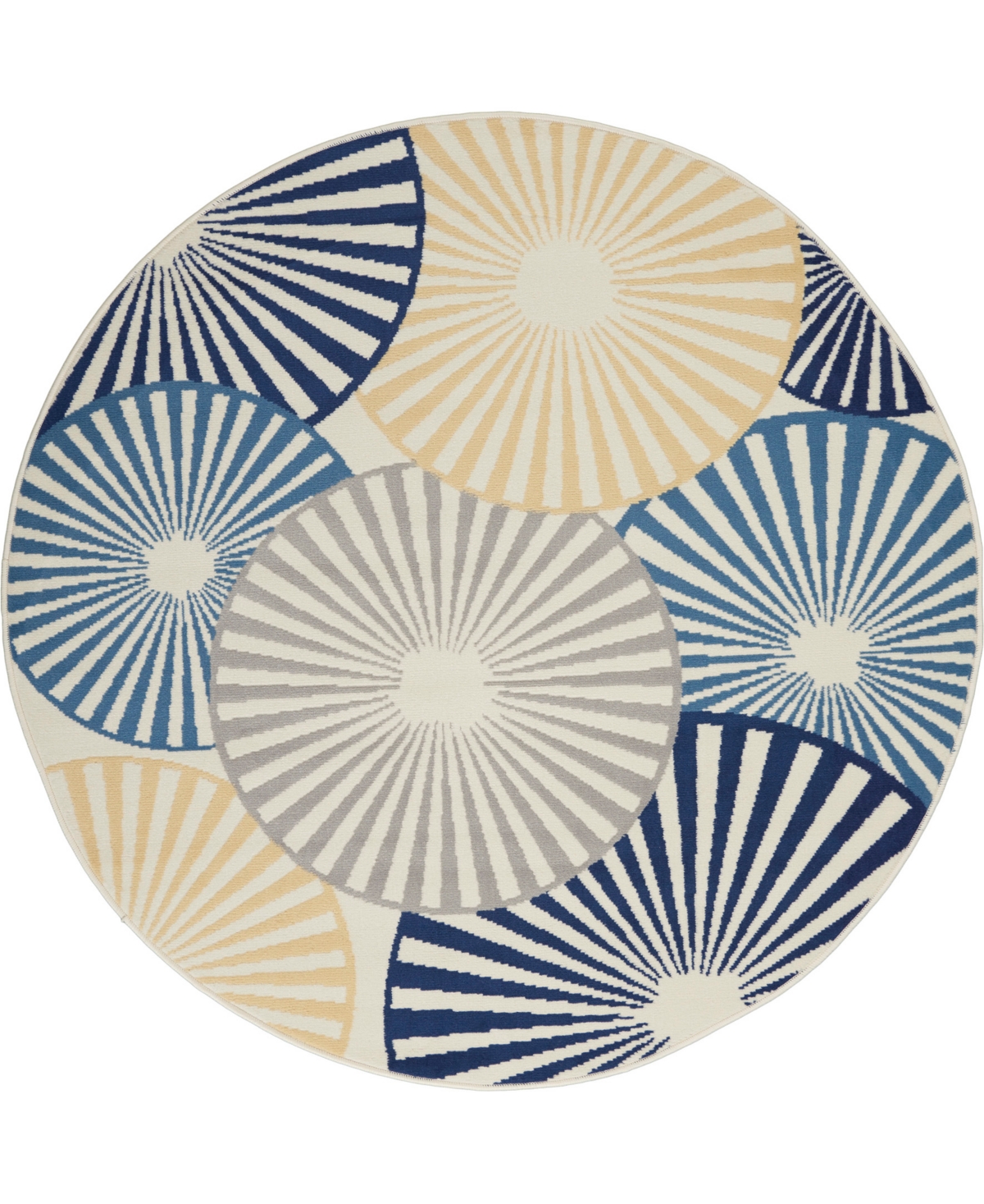 Nourison Home Grafix Grf20 5'3"x5'3" Round Area Rug In Multi