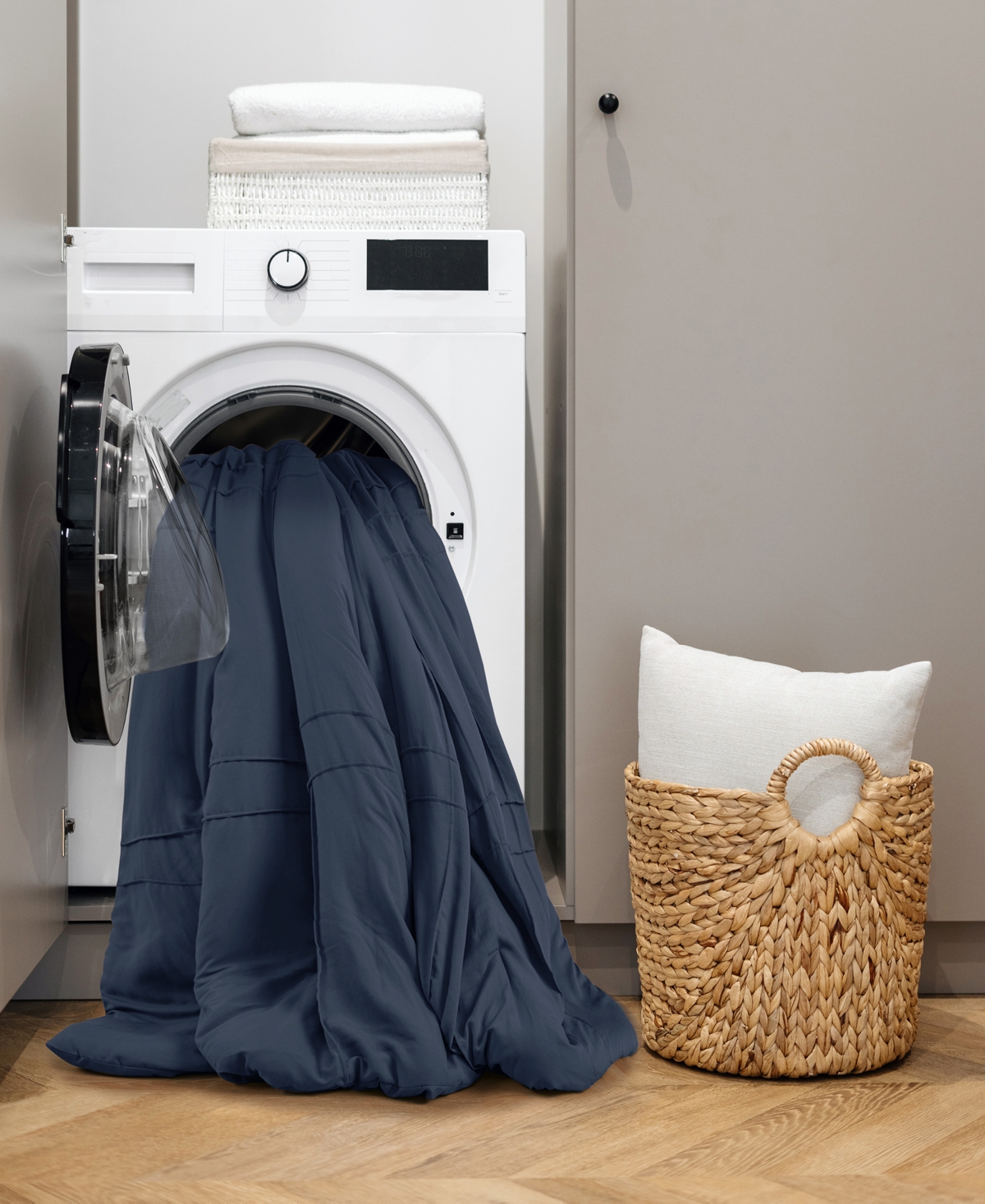 510 Design Porter Pleated 3-pc. Comforter Set, Full In Navy