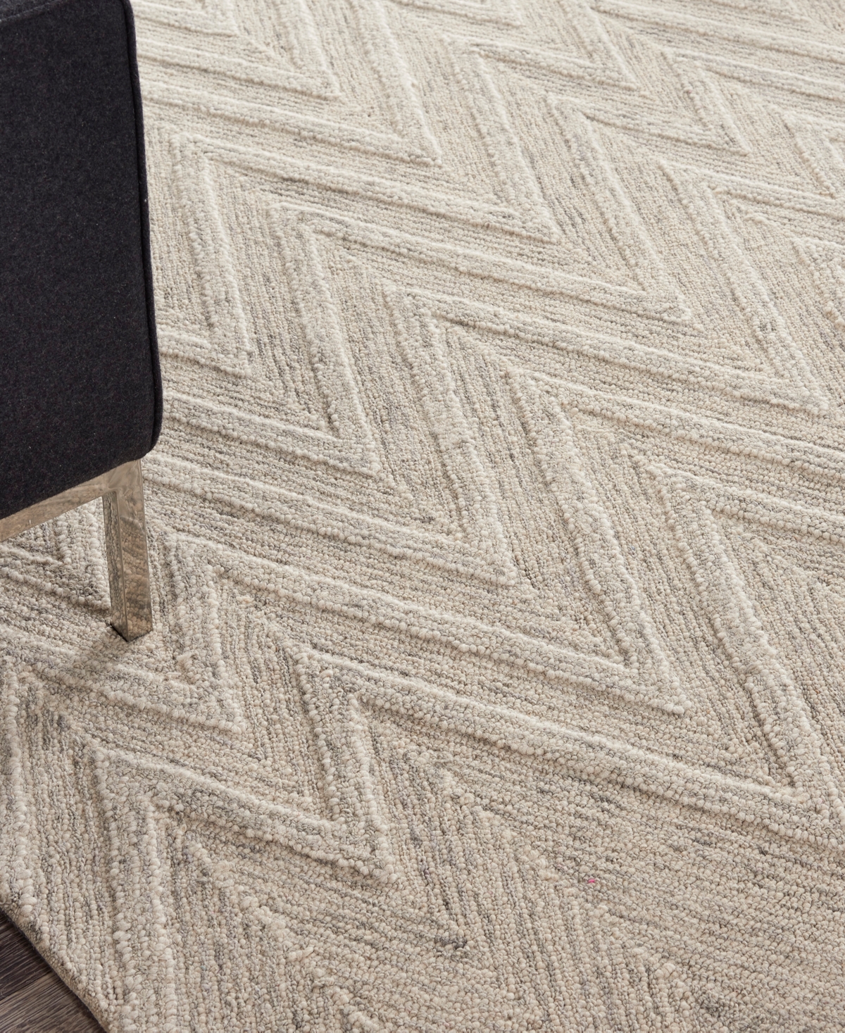 Nourison Home Interlock Itl04 8'x10'6" Area Rug In Ivory,gray