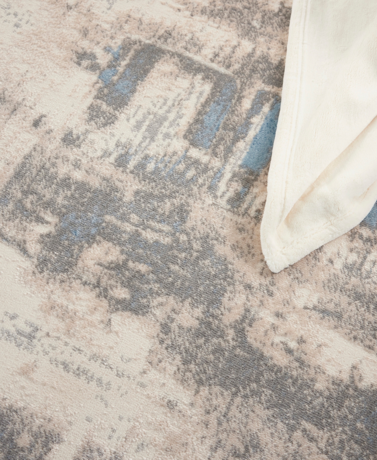 Nourison Home Solace Sla07 5'3"x7'3" Area Rug In Ivory,gray