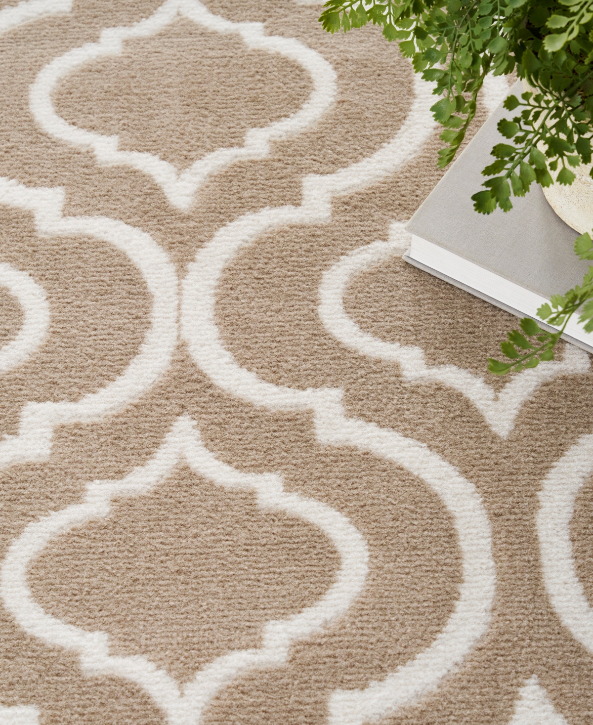 Nourison Home Jubilant Jub19 7'10"x9'10" Area Rug In Taupe
