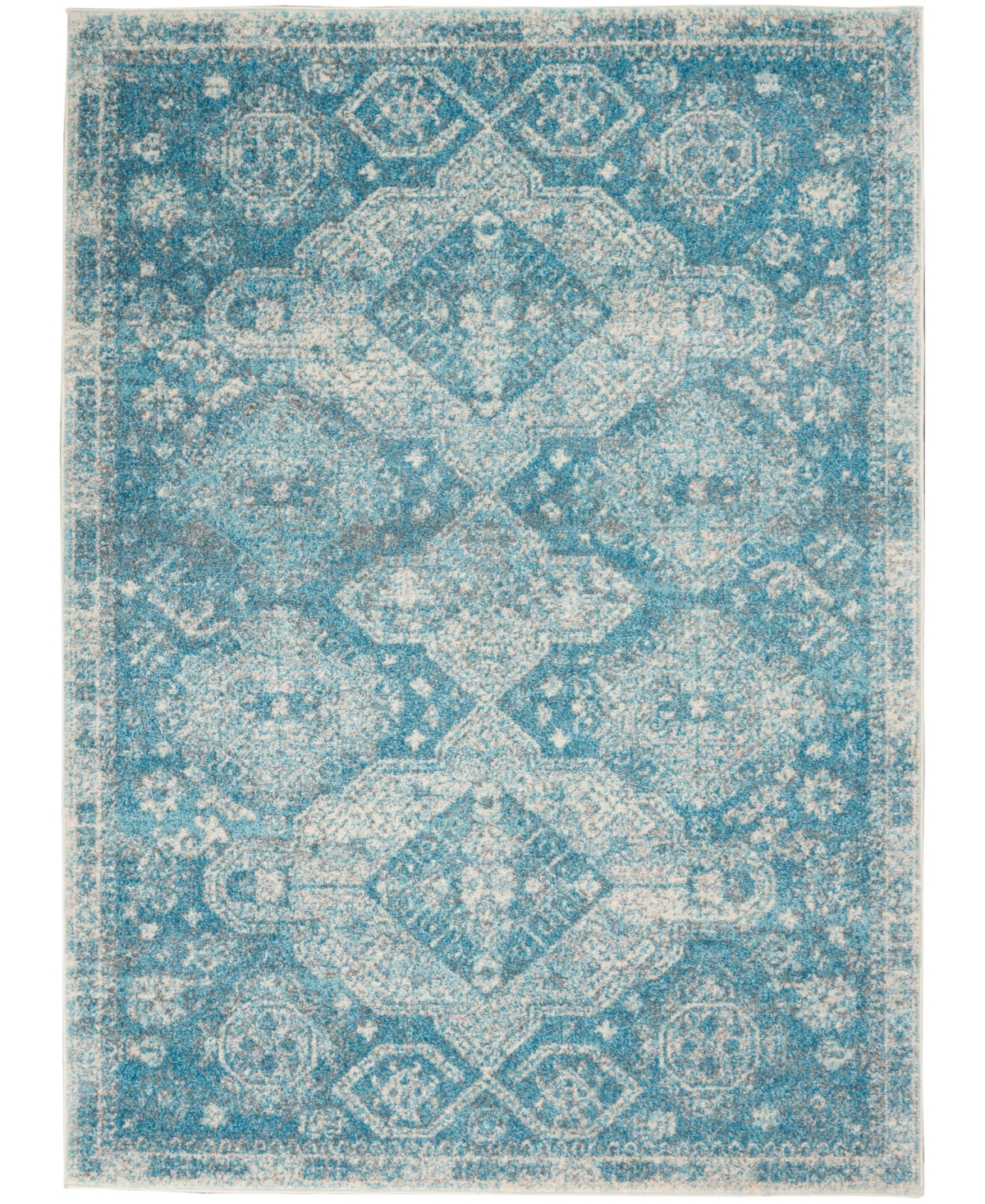 Nourison Home Tranquil Tra13 6'x9' Area Rug In Mist,ivory