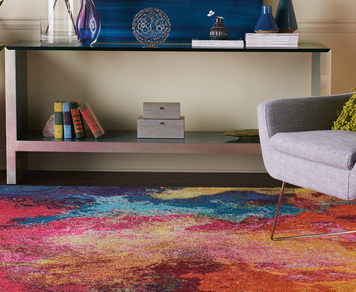 Nourison Home Celestial Ces04 7'10"x10'6" Area Rug In Multi